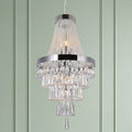 6-Light Chrome Crystal Chandelier