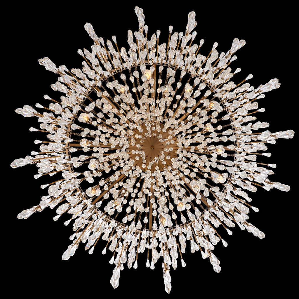 18-Light Brushed Champagne Gold Iron Chandelier