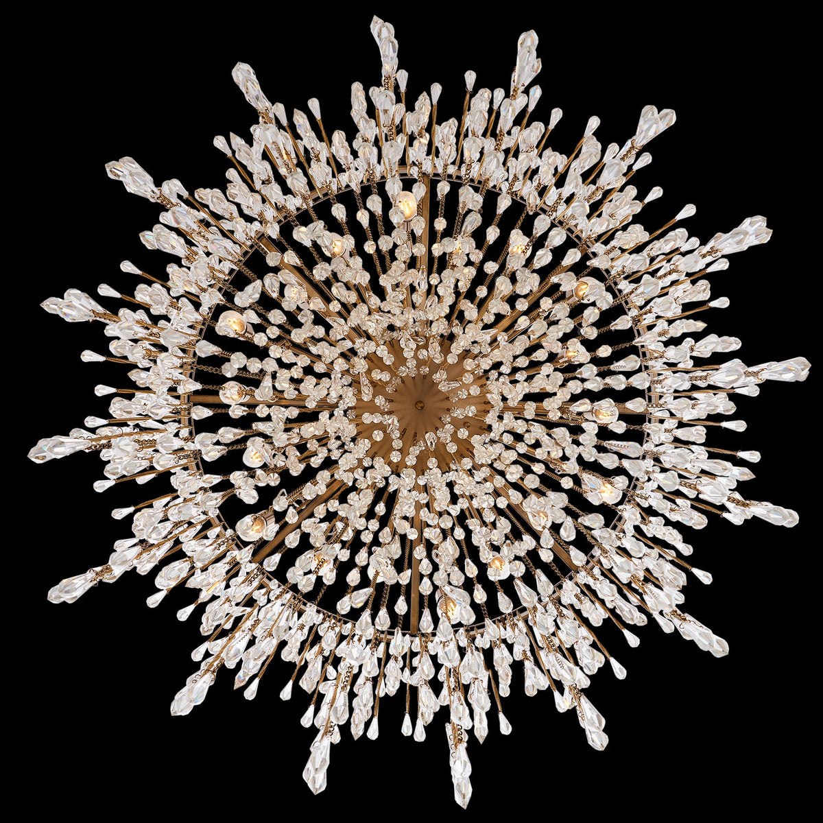 50'' Frangia 18 Light Brushed Champagne Gold Chandelier