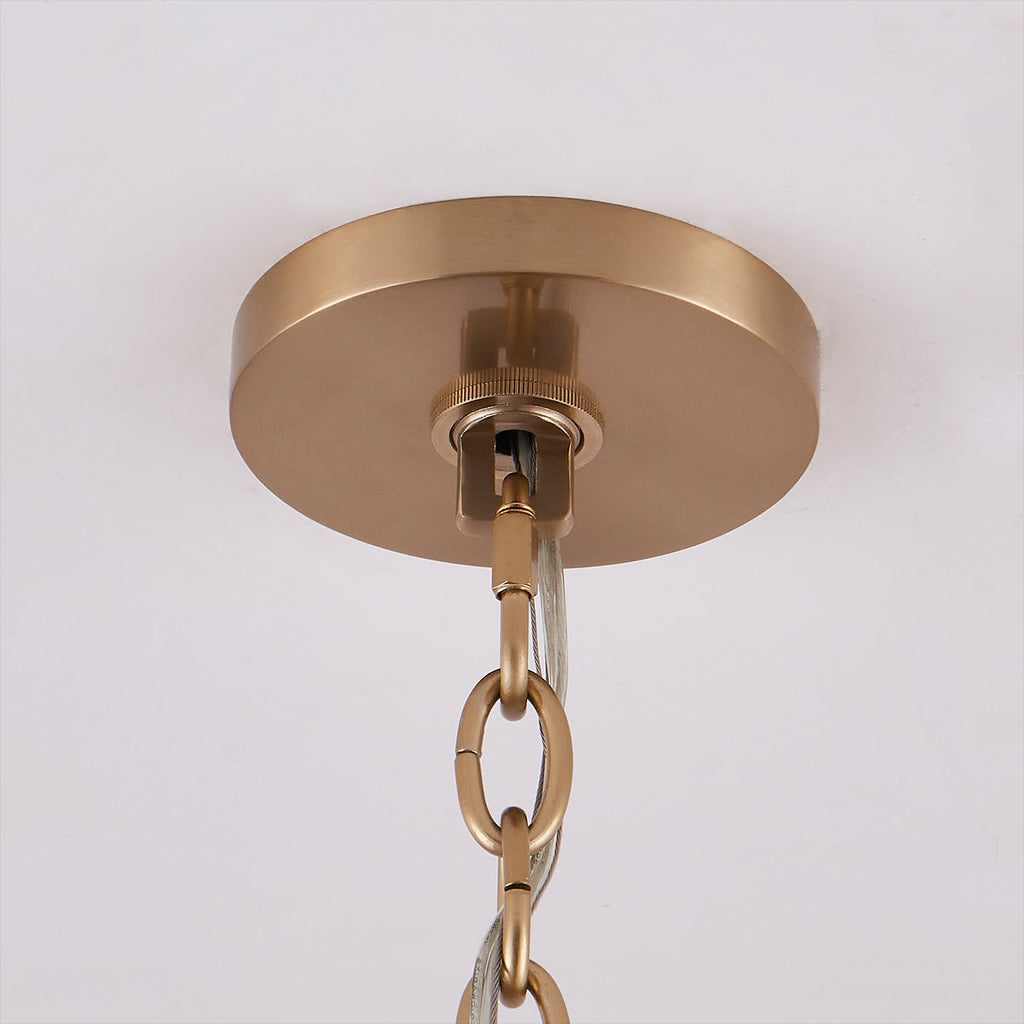 18-Light Brushed Champagne Gold Iron Chandelier