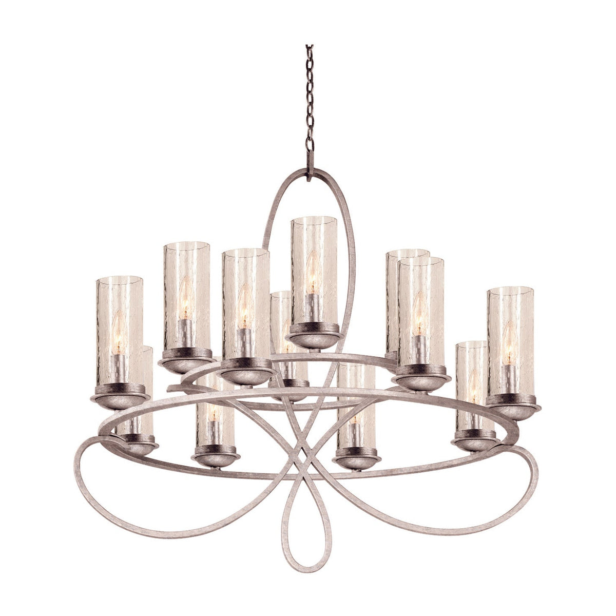 29'' Grayson 12 Light Pearl Silver Chandelier