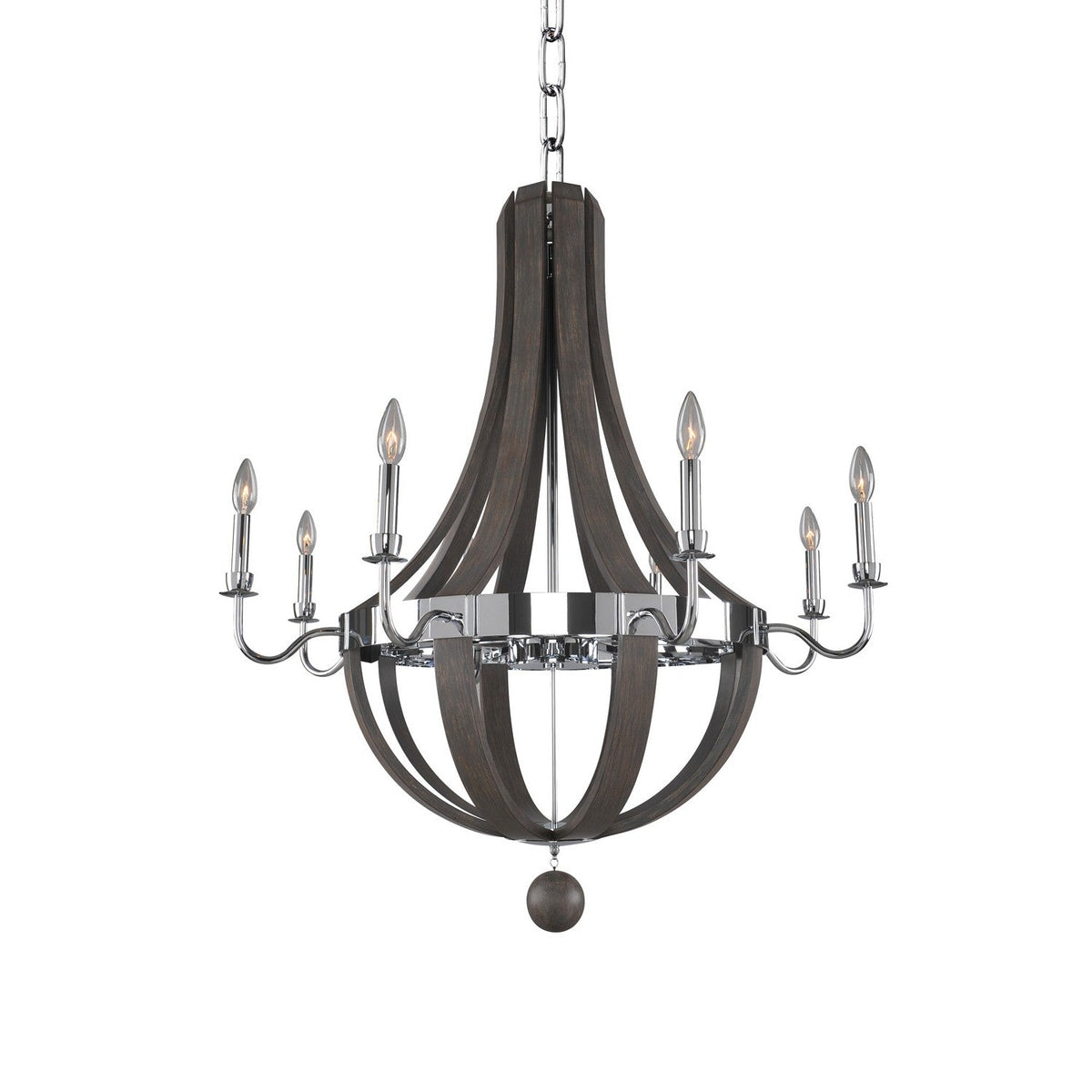 42'' Sharlow 8 Light Polished Chrome Chandelier
