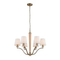 23'' Curva 6 Light Brushed Champagne Gold Chandelier