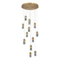 8.5'' Kiriko 12 Light Winter Brass Chandelier