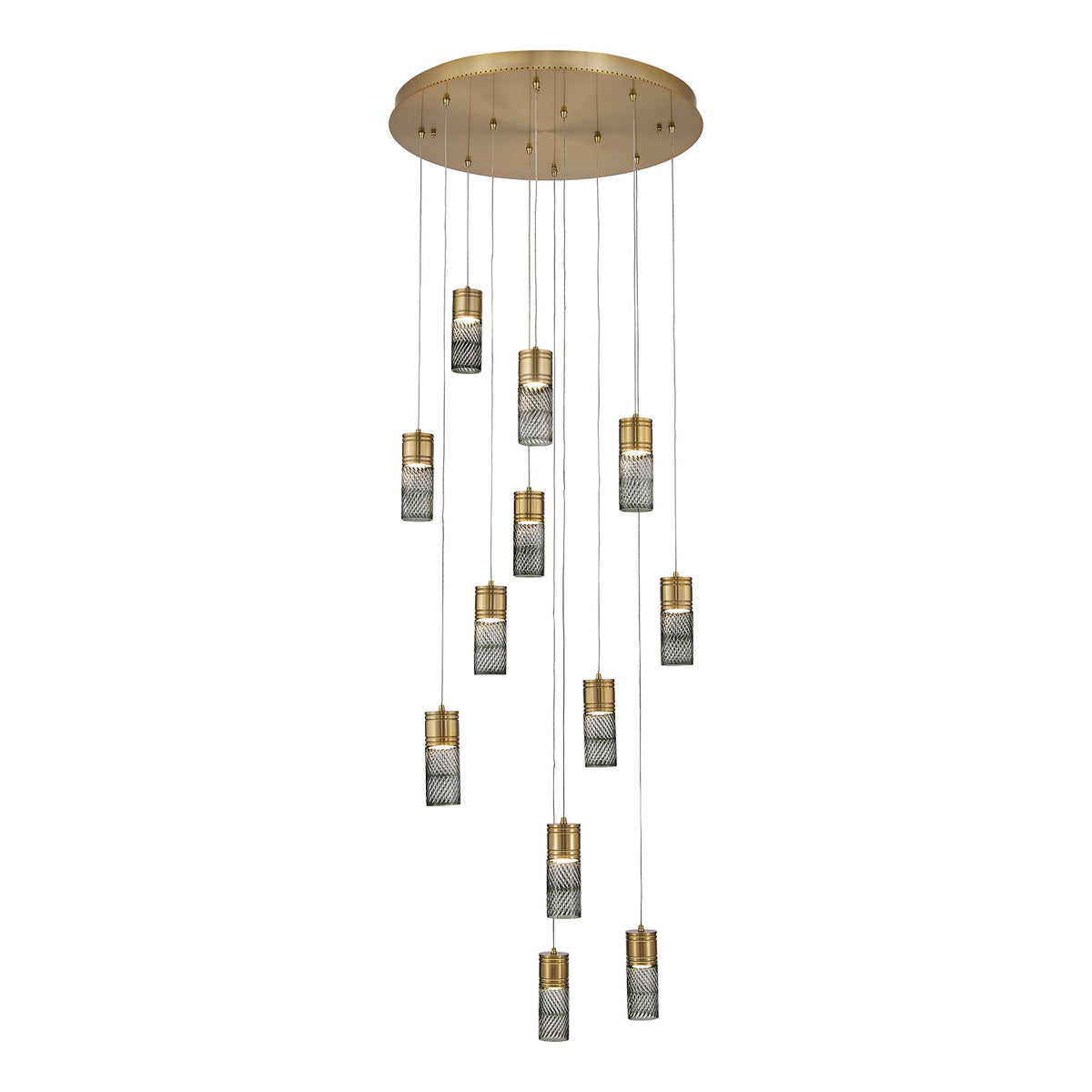 8.5'' Kiriko 12 Light Winter Brass Chandelier