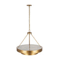 12-Light Rustic Gold Forged Iron Chandelier