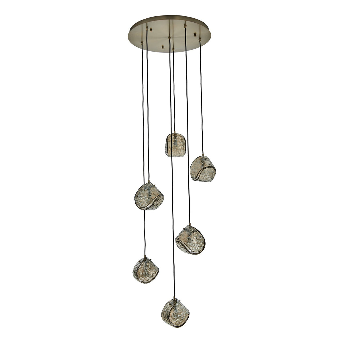 7.5'' Pallina 6 Light Winter Brass Chandelier