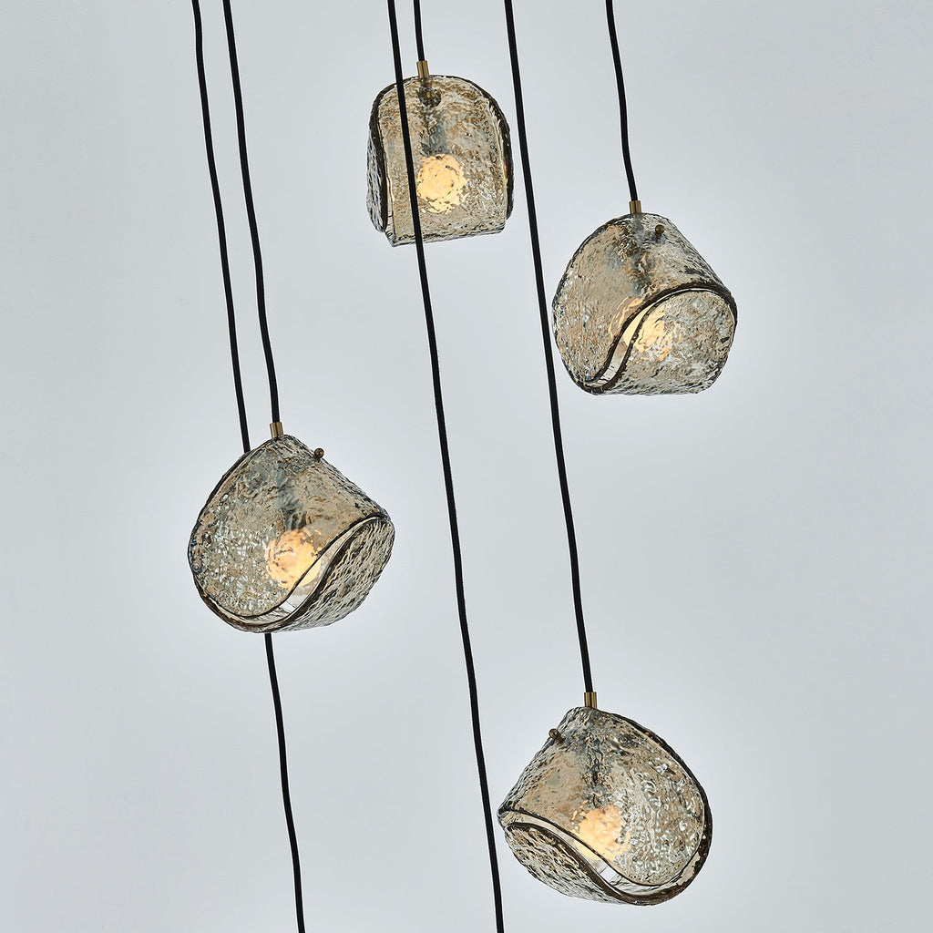 7.5'' Pallina 6 Light Winter Brass Chandelier