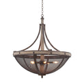 34'' Coronado 6 Light Florence Gold Chandelier