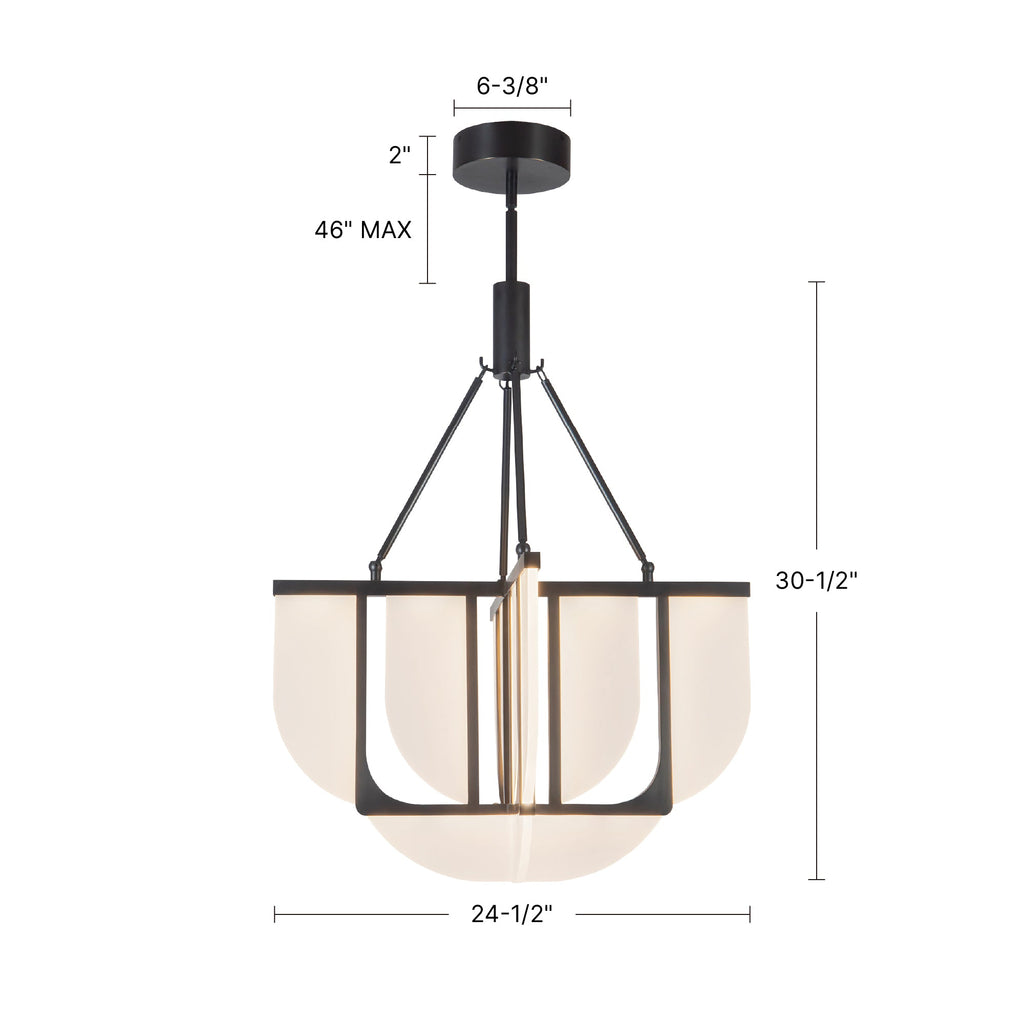 24-in Steel Chandelier