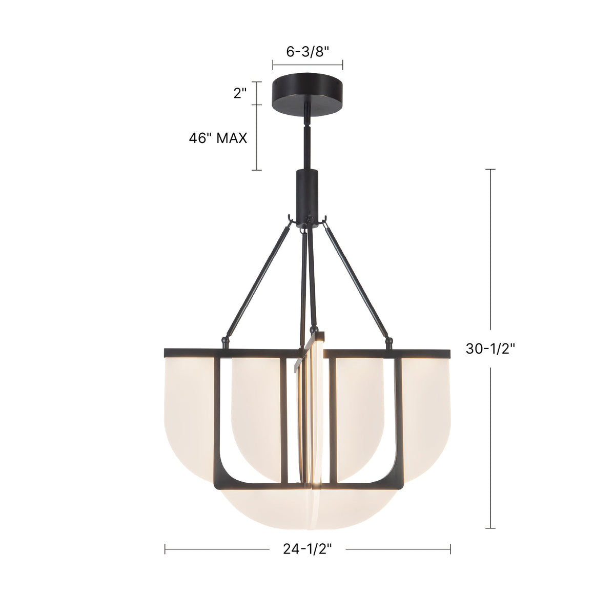 24-in Steel Chandelier
