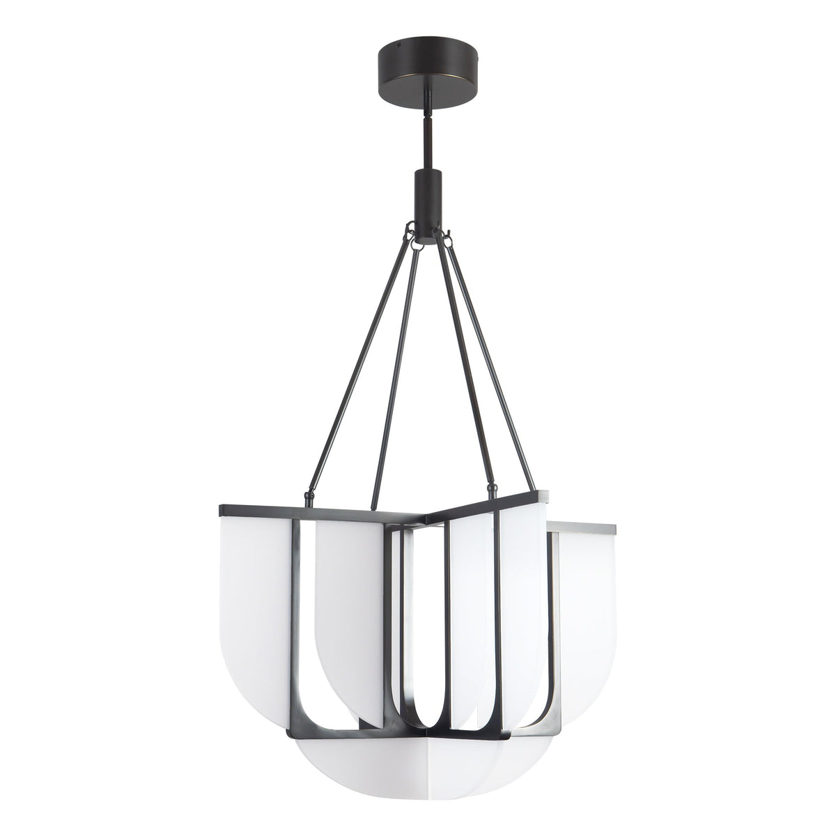 29-in Steel Chandelier