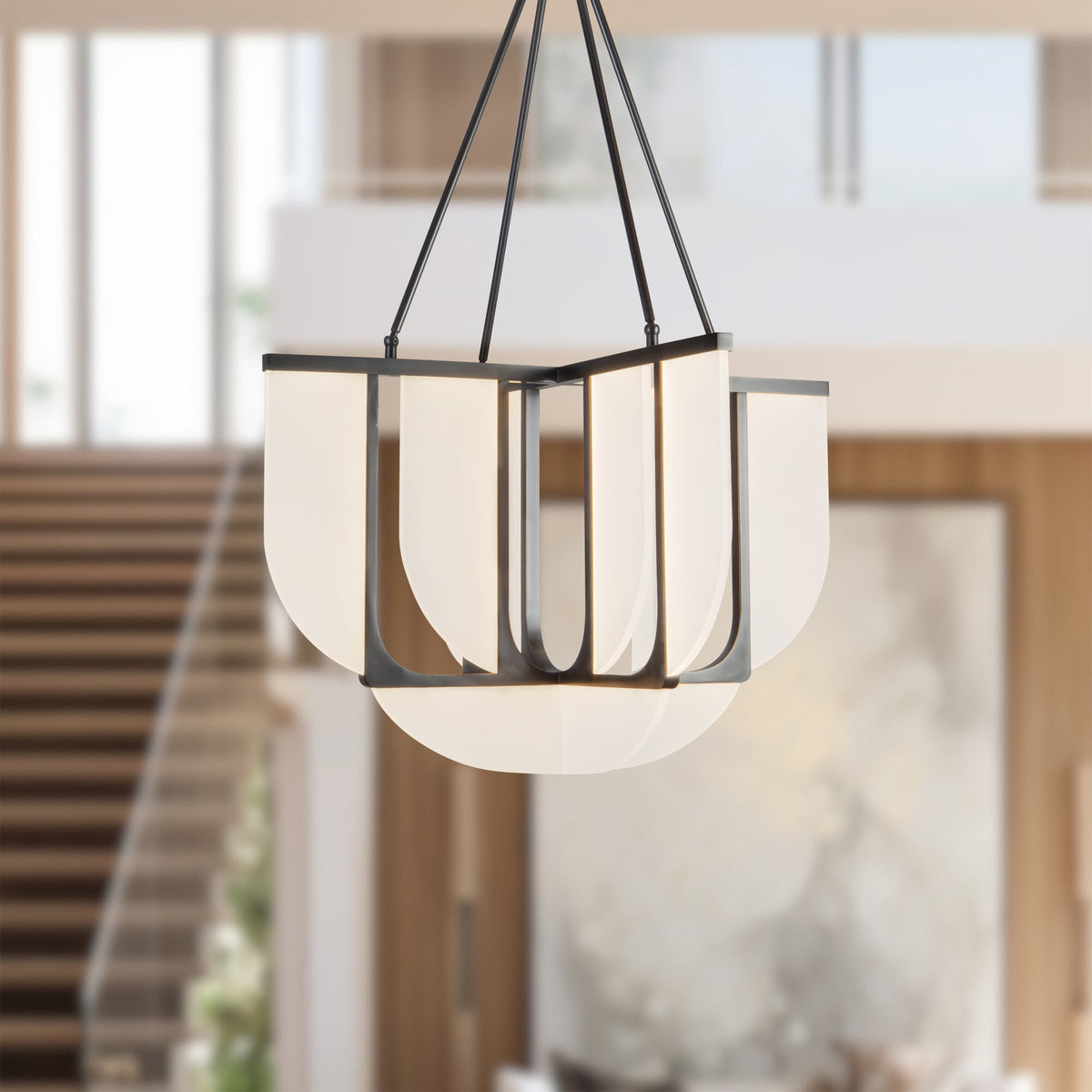 29-in Steel Chandelier