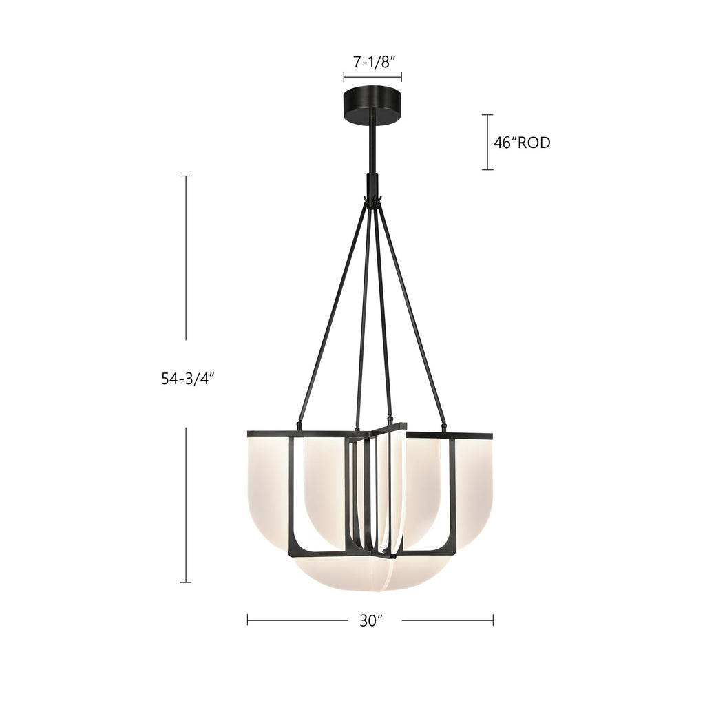 30-in Steel Chandelier
