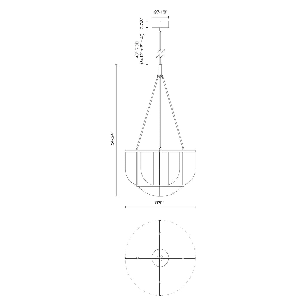 30-in Steel Chandelier