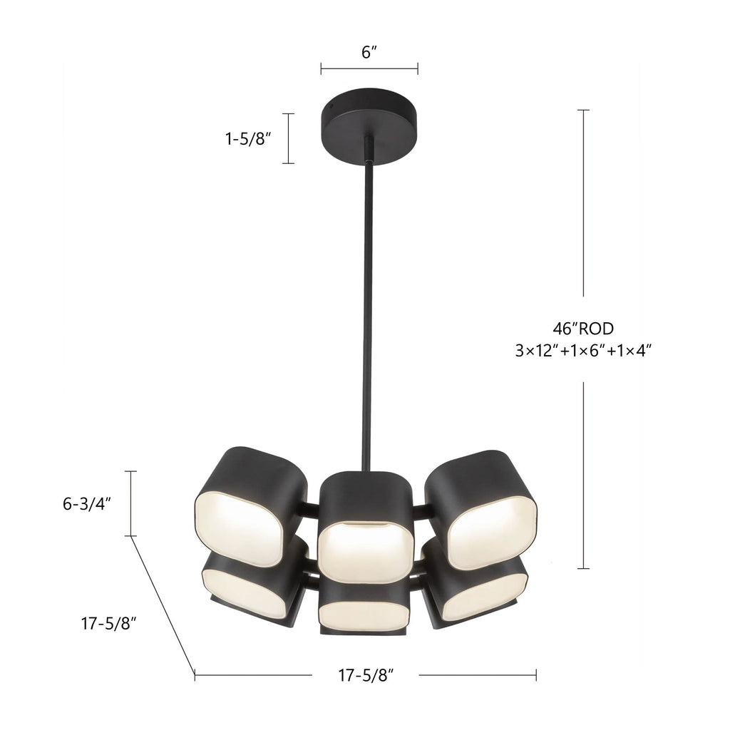 18-in Aluminum Chandelier