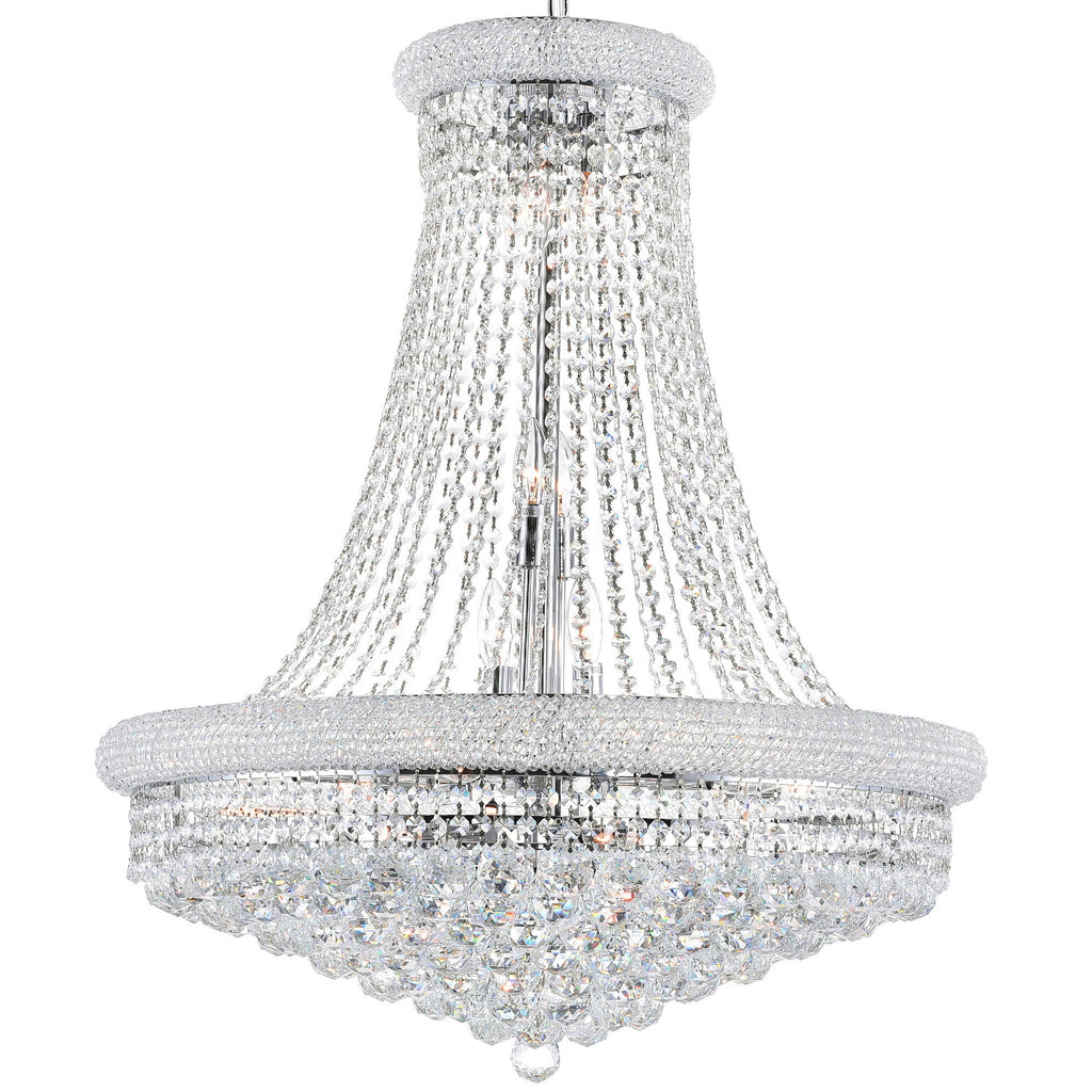 18-Light Chrome Crystal Chandelier