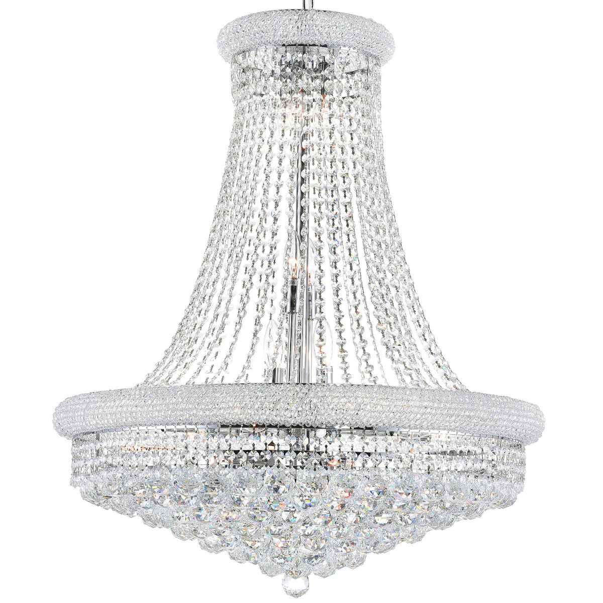 18-Light Chrome Crystal Chandelier