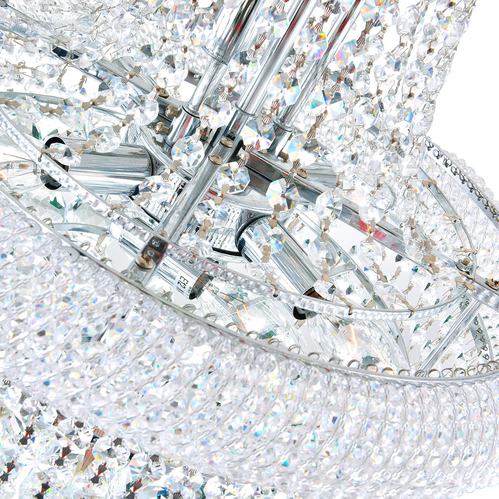 18-Light Chrome Crystal Chandelier