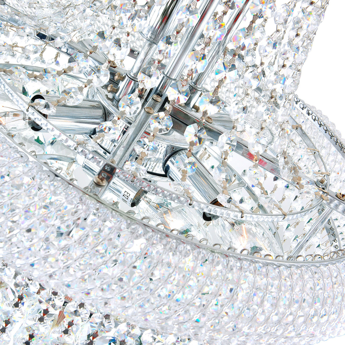 18-Light Chrome Crystal Chandelier