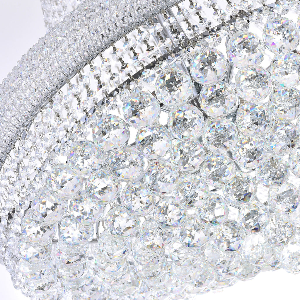 18-Light Chrome Crystal Chandelier