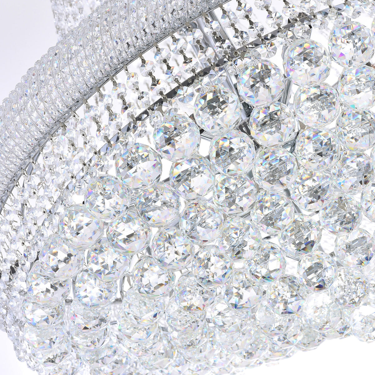 18-Light Chrome Crystal Chandelier