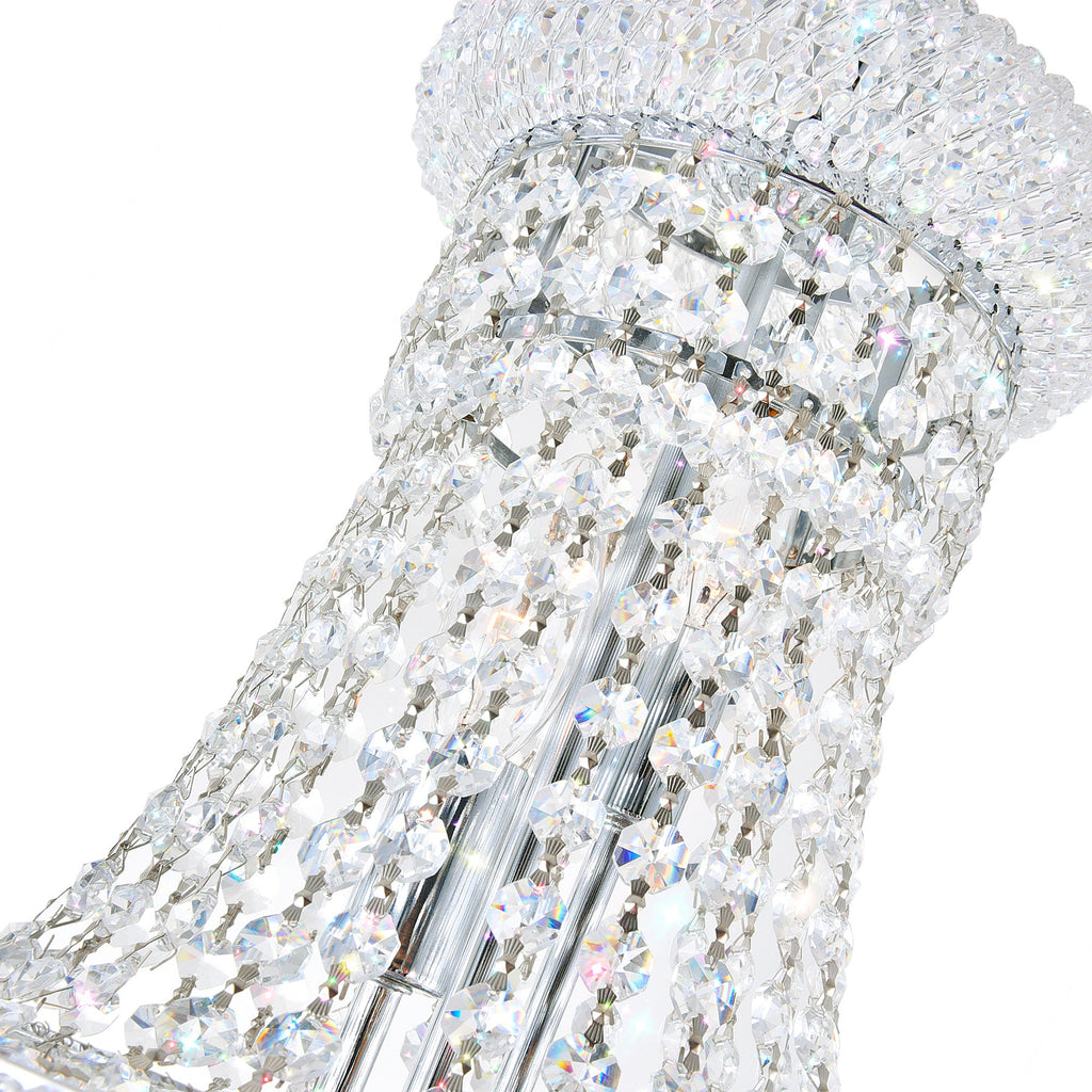 18-Light Chrome Crystal Chandelier