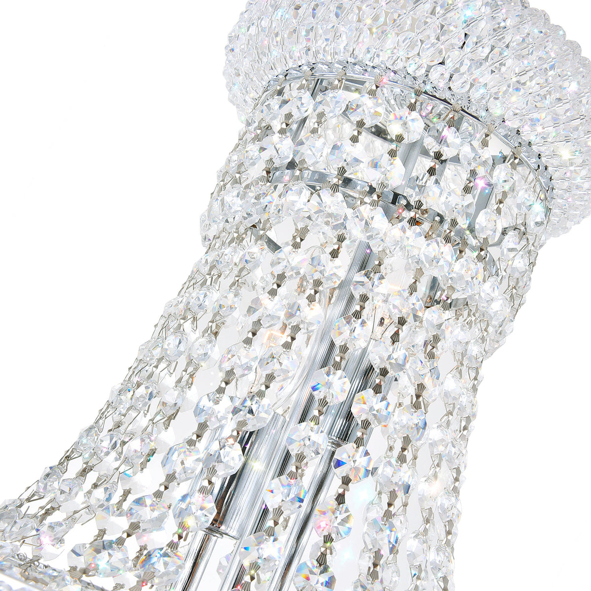 18-Light Chrome Crystal Chandelier