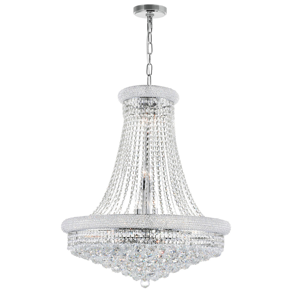 18-Light Chrome Crystal Chandelier