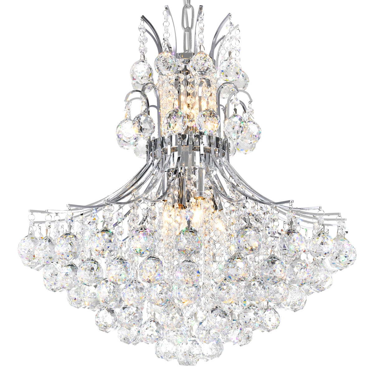 10-Light Chrome Chandelier