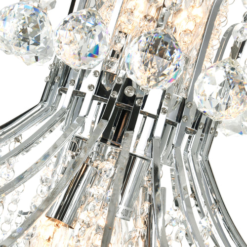 10-Light Chrome Chandelier
