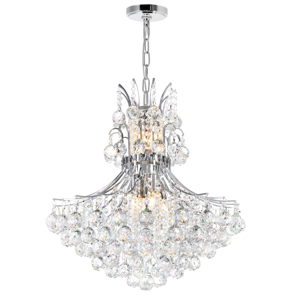 10-Light Chrome Chandelier