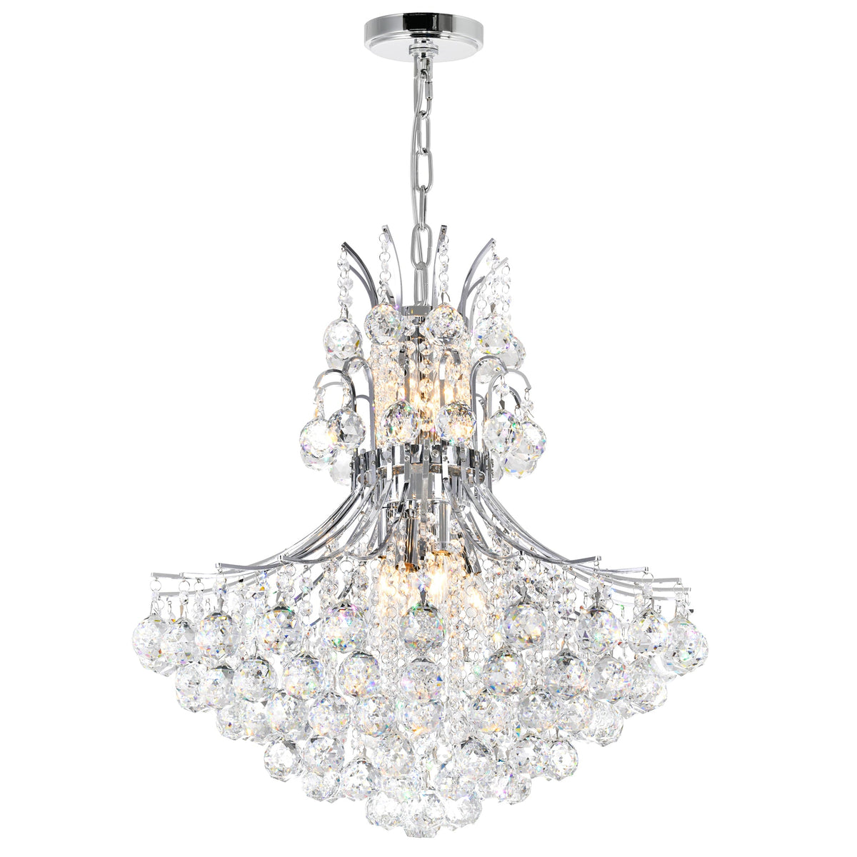 10-Light Chrome Chandelier