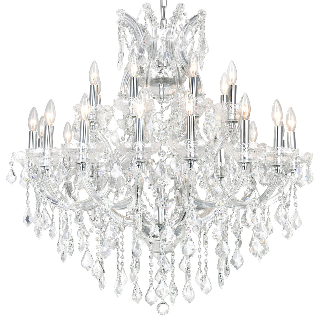 25-Light Chrome Crystal Chandelier