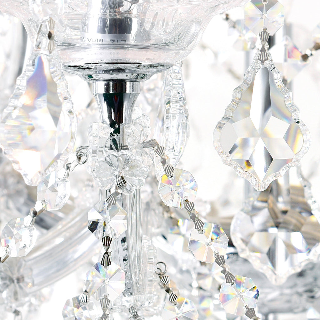 25-Light Chrome Crystal Chandelier
