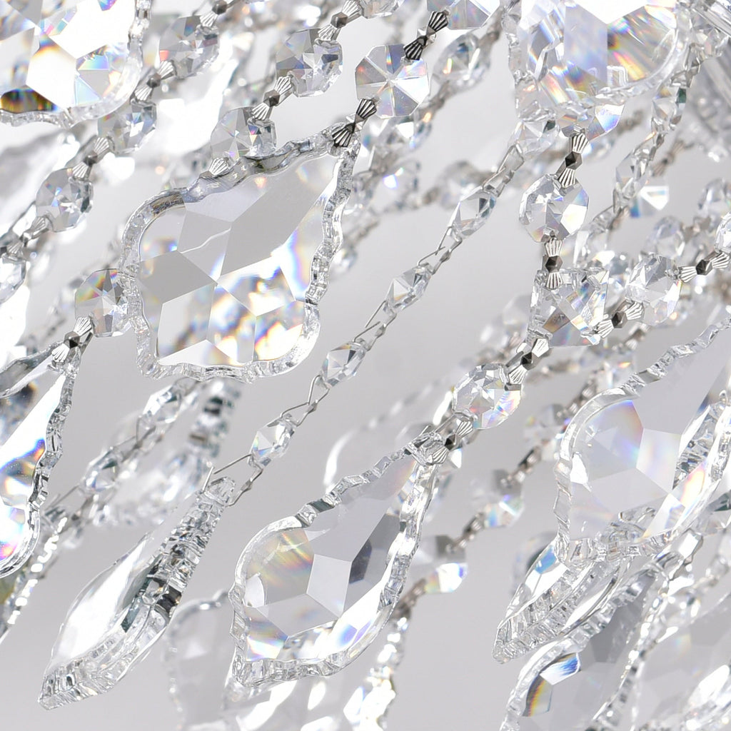 25-Light Chrome Crystal Chandelier