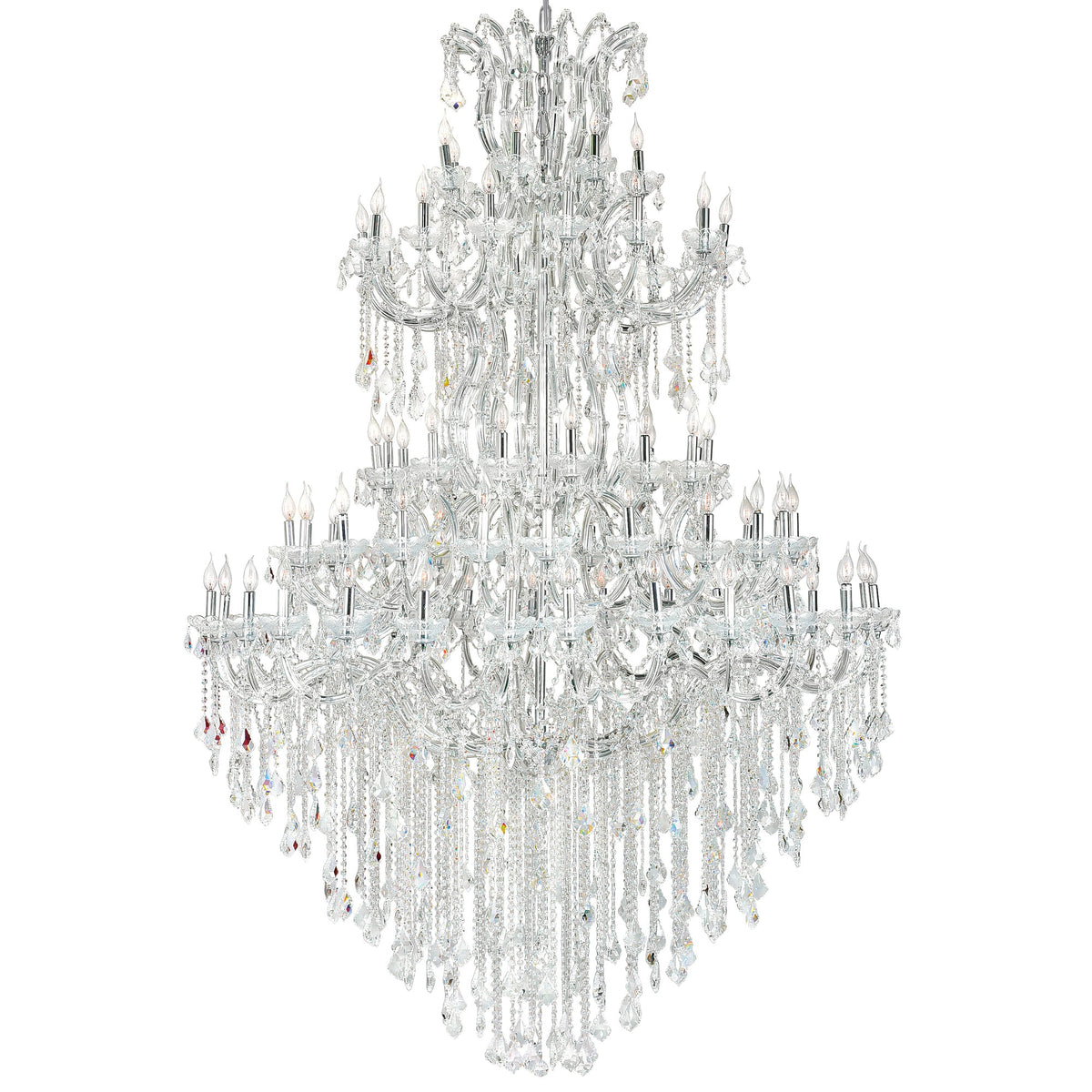 84-Light Chrome Crystal Chandelier