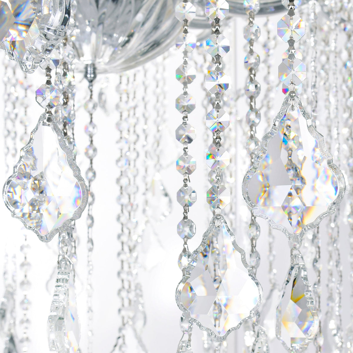 84-Light Chrome Crystal Chandelier