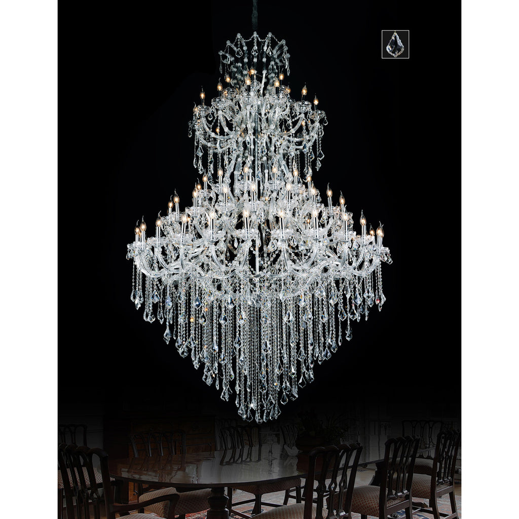 84-Light Chrome Crystal Chandelier