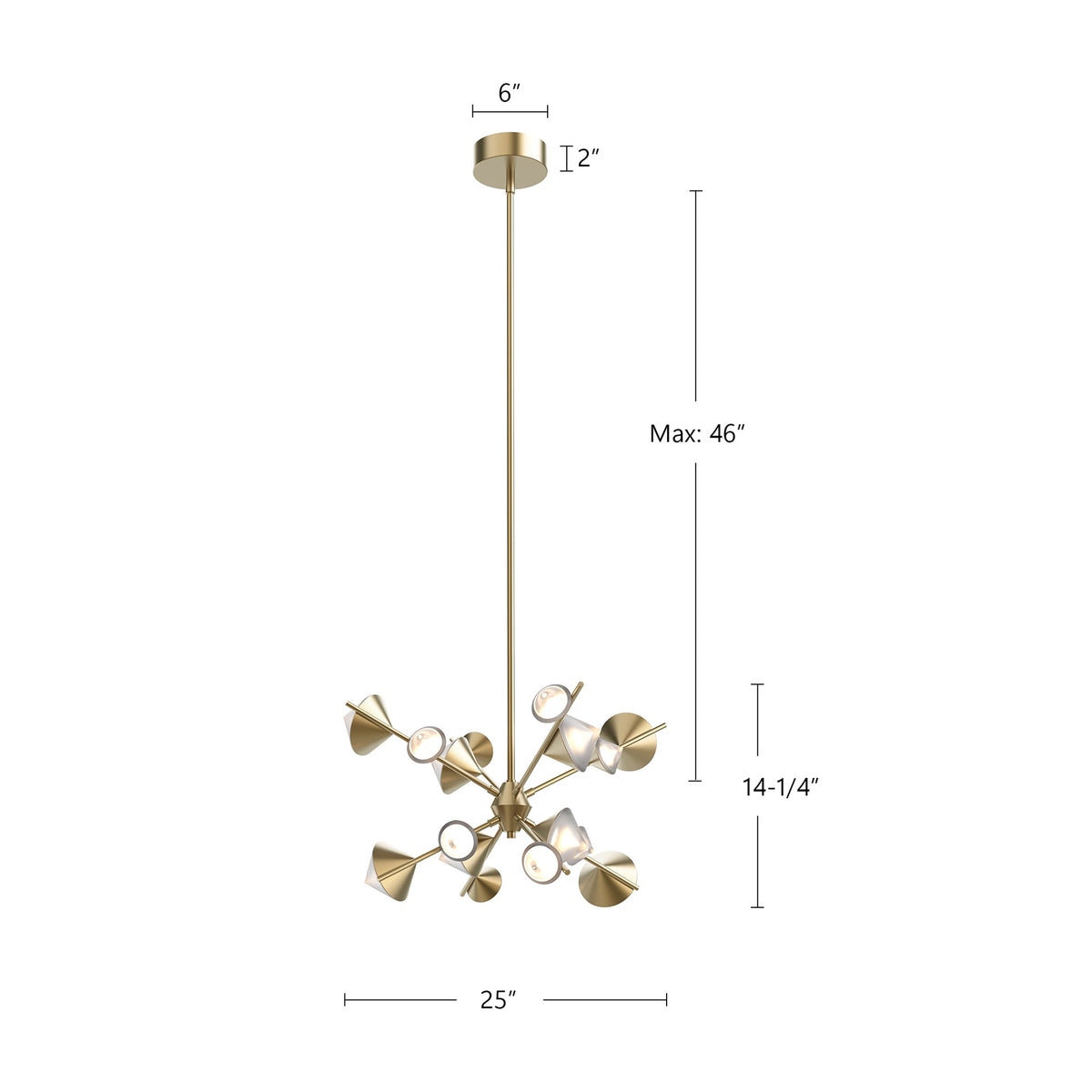 25-in Steel Chandelier