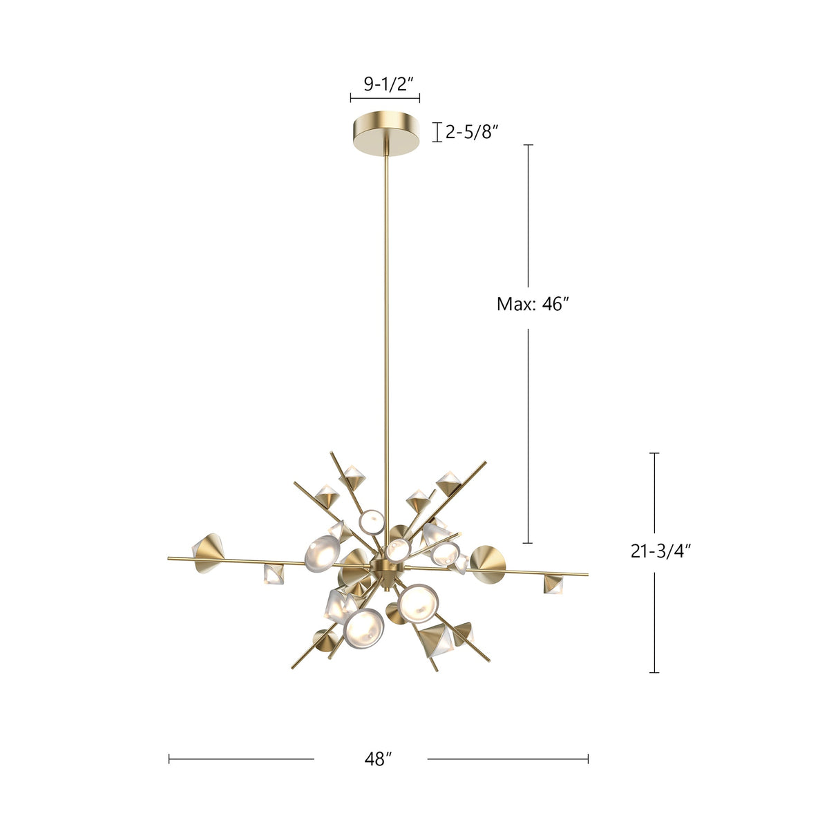 48-in Steel Chandelier