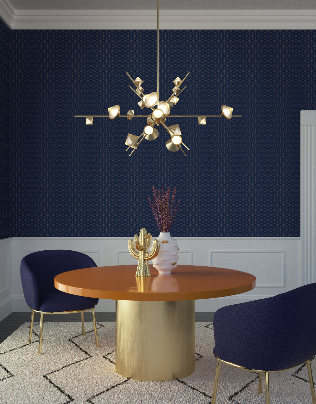 48-in Steel Chandelier