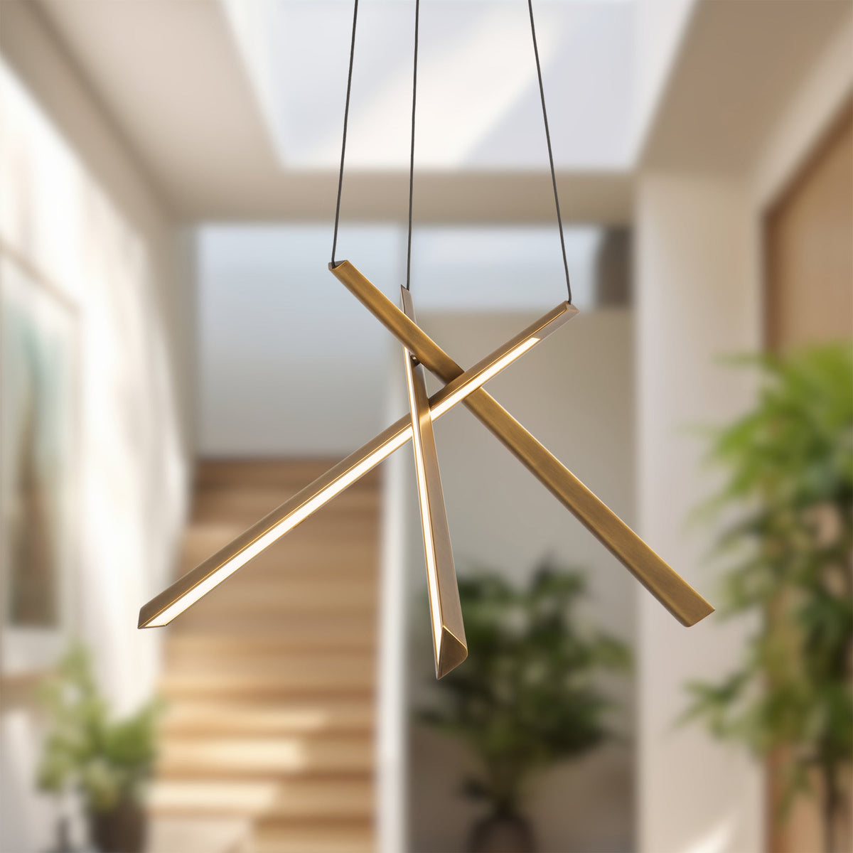 27-in Steel Chandelier