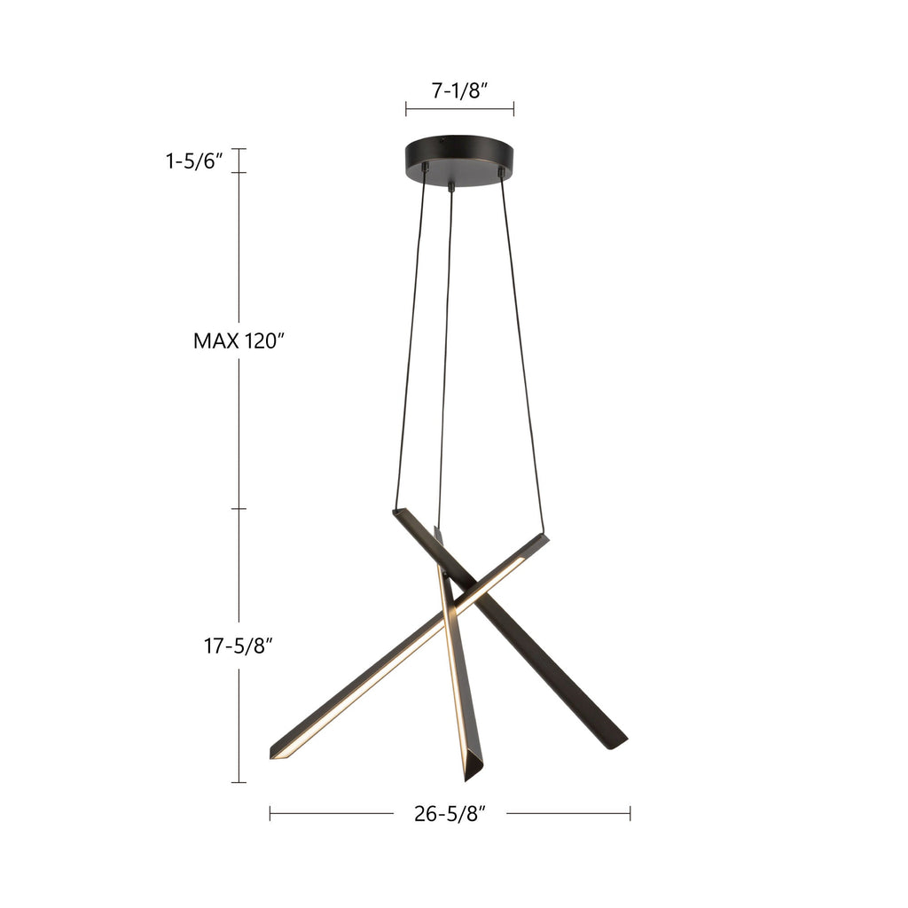 27-in Steel Chandelier