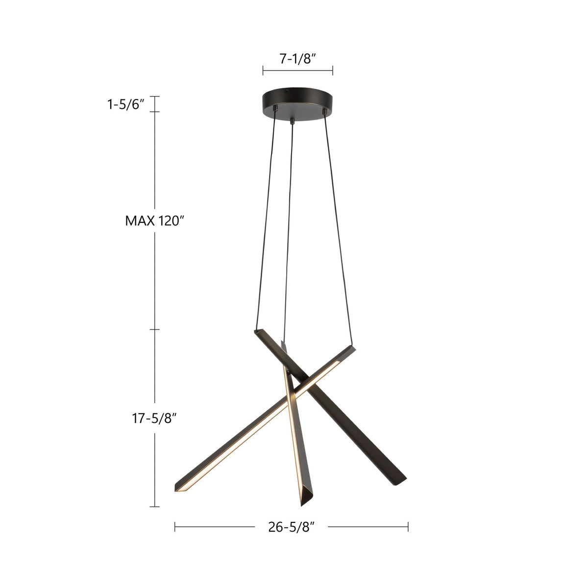 27-in Steel Chandelier