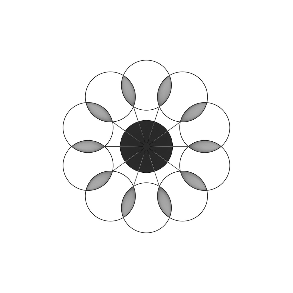33-in Steel Chandelier