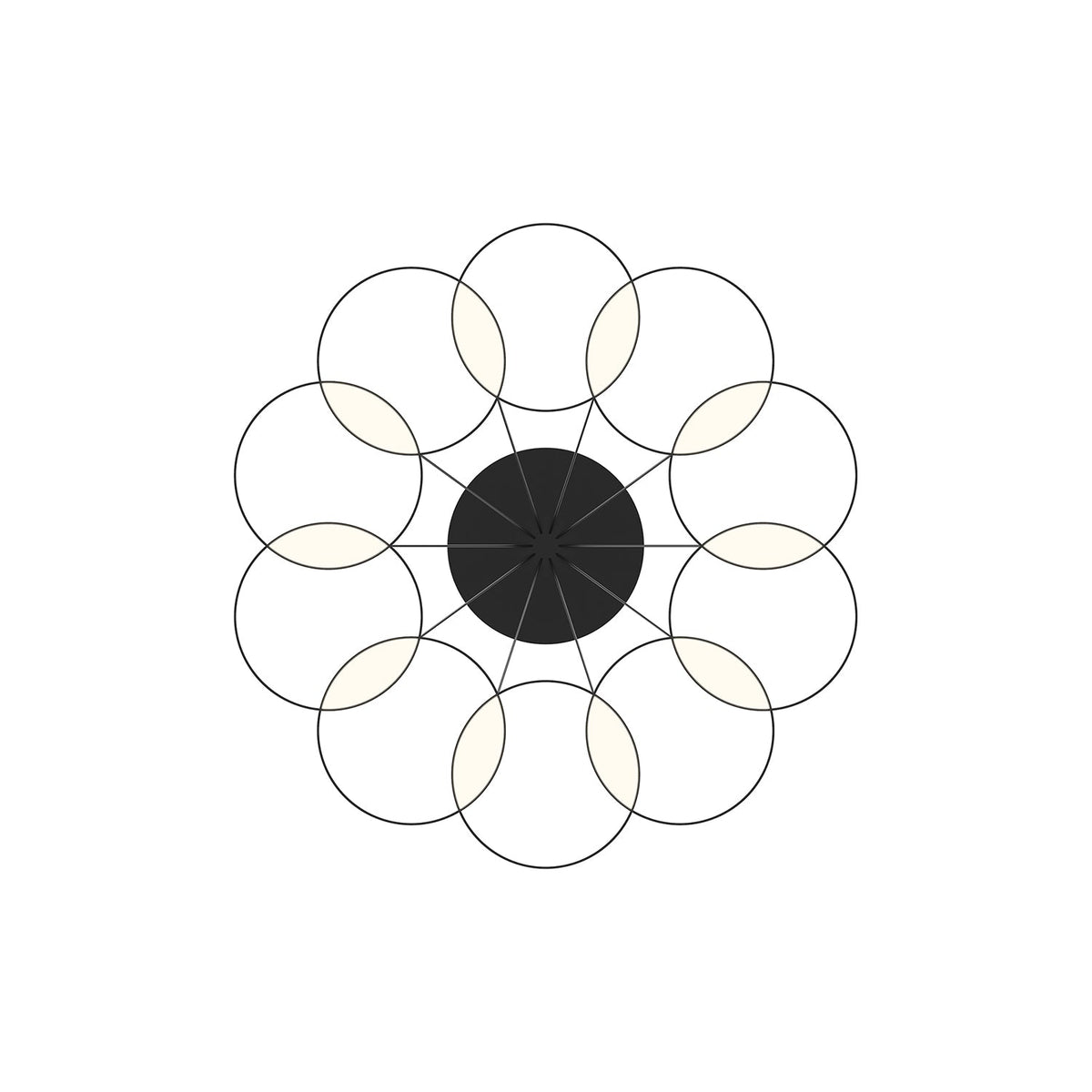33-in Steel Chandelier
