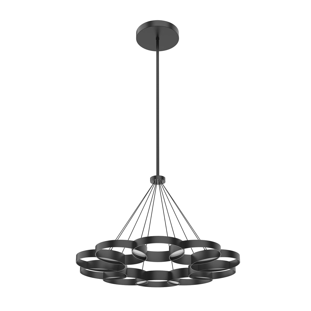 33-in Steel Chandelier