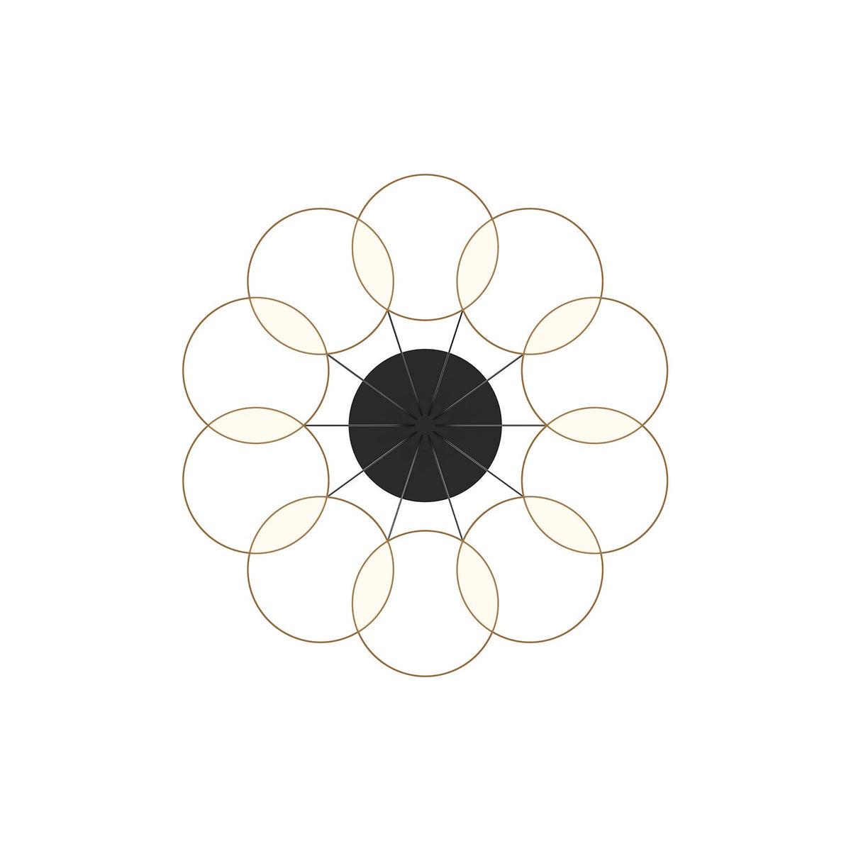 33-in Steel Chandelier