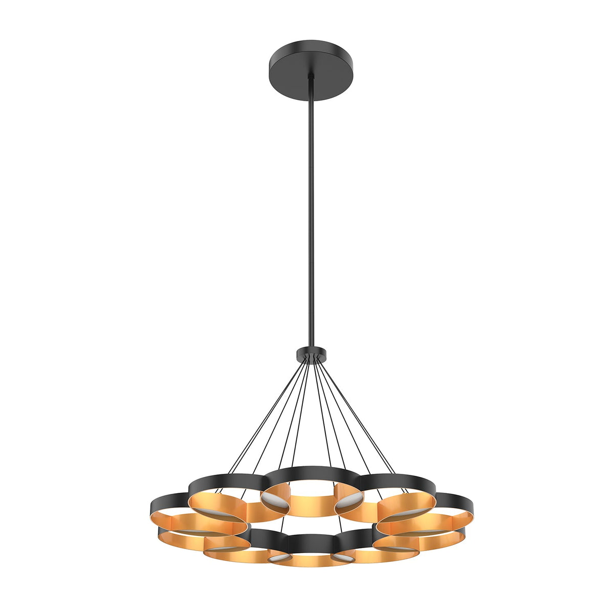 33-in Steel Chandelier